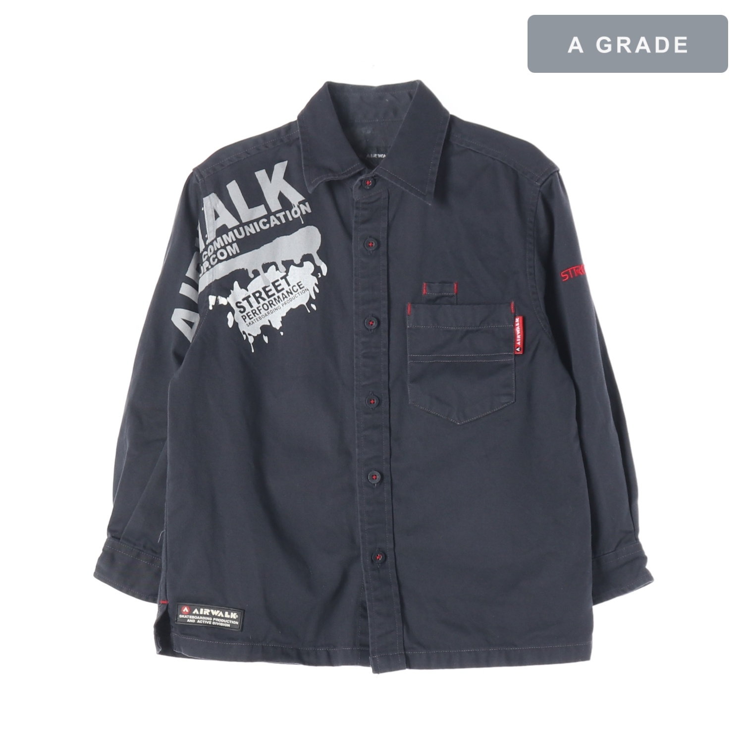 AIRWALK 에어워크 프린팅 네이비 셔츠 KIDS-120