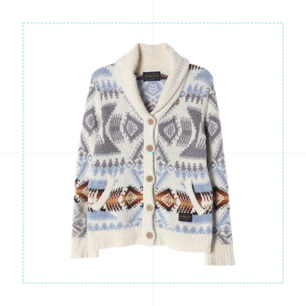 PENDLETON 펜들턴 페어아일 패턴 플리스 가디건 MAN-FREE